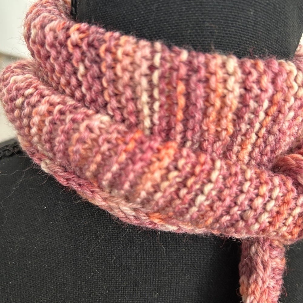 Hand Knit Sophie Scarf in Merino/Cashmere/Poly Wool O/S - Picture 5 of 8